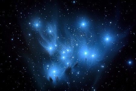 昴宿星团M45星云3D概念图背景图片