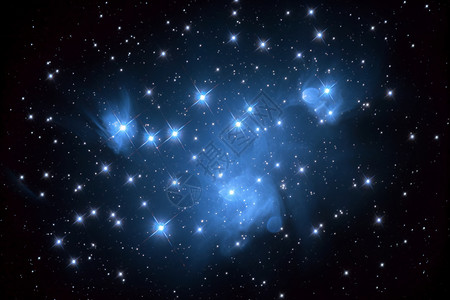 昴宿星团M45星云高清图片