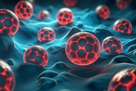 人类细胞胚胎3D概念图背景图片
