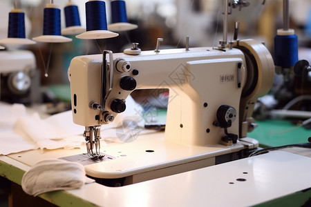 服装厂的缝纫机图片