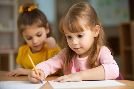 可爱贴字幼儿园学习字的宝宝背景