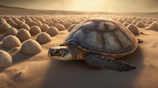 乌龟照片素材海龟在海滩上产卵的照片设计图片