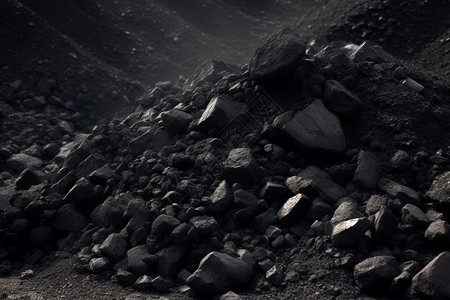 煤炭化工煤块堆积背景