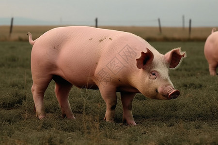 养殖场中的猪图片