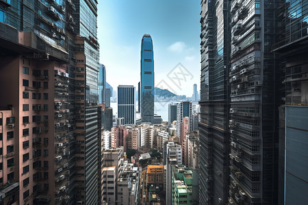 香港建筑图背景图片