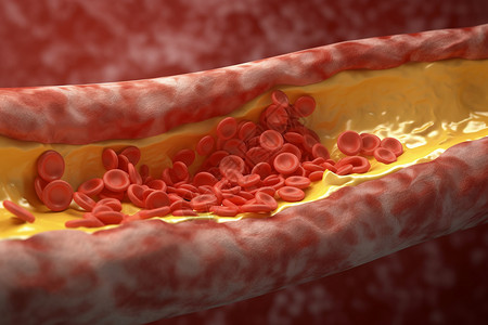 动脉中的胆固醇斑块医学概念高清图片