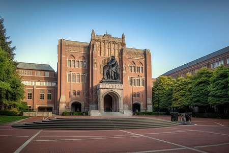 西雅图华盛顿大学开学季高清图片素材