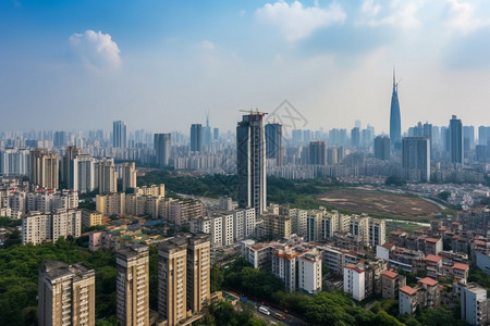 江苏省南京市城市cbd天际线建设高清图片素材