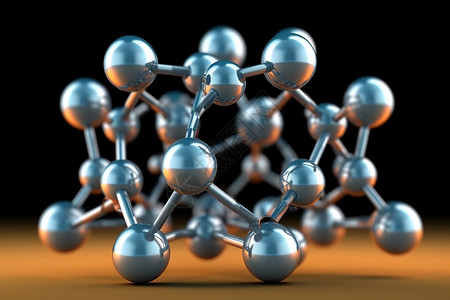 铬分子结构模型背景图片
