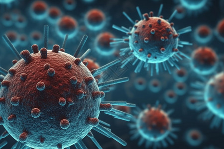 病毒细胞的医学背景背景图片