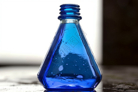 蓝色的玻璃瓶背景图片