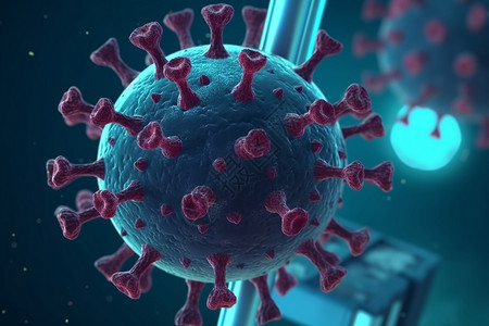病毒细胞概念背景图片