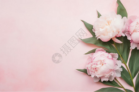 唯美牡丹花粉色的鲜花背景设计图片