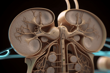医学实验的肾脏模型图片