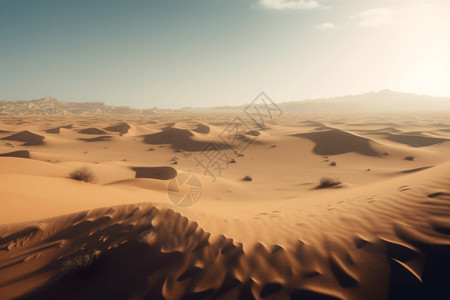 贫瘠沙漠寸草不生的沙漠区设计图片
