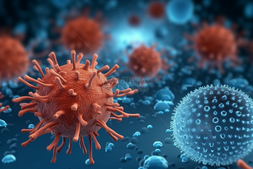 三维细胞病毒图片
