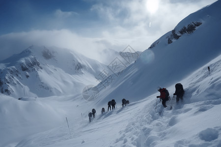 一场突如其来的雪崩高清图片