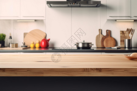 家居厨房的木质台面图片图片