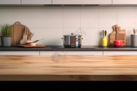 家居厨房的木质台面设计图片