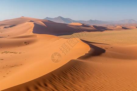 广阔的沙漠风光背景图片