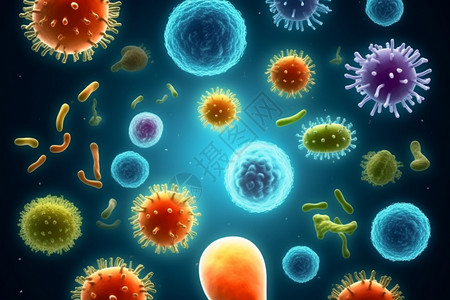 细菌医疗背景背景图片