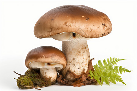 培育新鲜的蘑菇图片