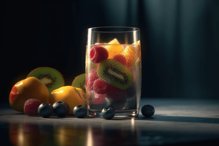 水果冰沙背景图片