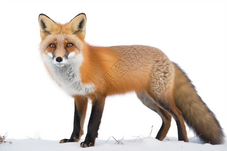 红狐赤狐白色背景背景