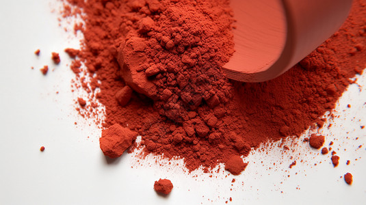 色素沉淀天然的红色泥土粉末背景