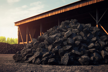 储煤工业煤炭厂高清图片