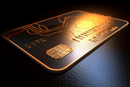 银行卡芯片嵌入信用卡中的芯片设计图片