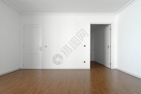 空旷的白色房间背景图片