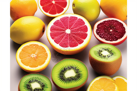 美味新鲜的水果背景图片