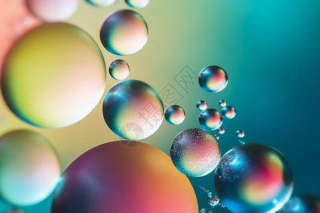 抽象的气泡散焦多色背景背景图片