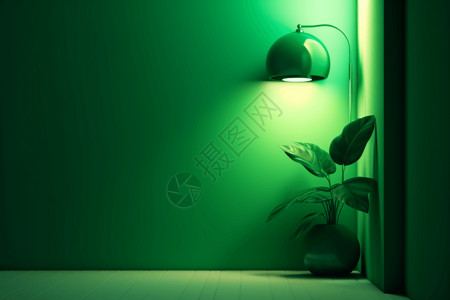 绿色植物背景墙绿色的墙设计图片