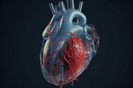 心脑血管健康心脏健康咨询的心血管模型设计图片