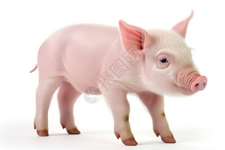 饲养猪可爱的小粉红猪幼崽背景
