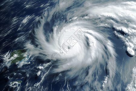 大海上的台风卫星云图图片