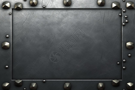 黑色板子带铆钉的金属背景设计图片