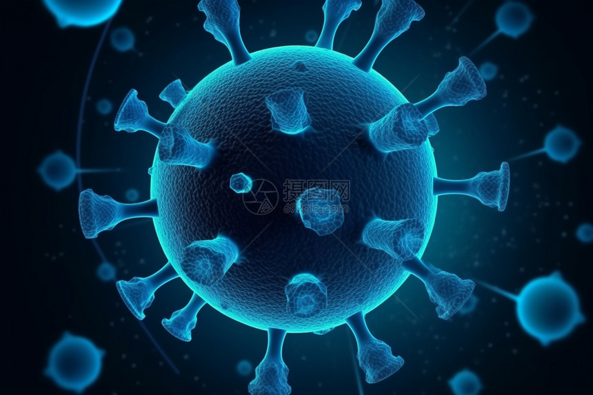 病毒细胞生物图片
