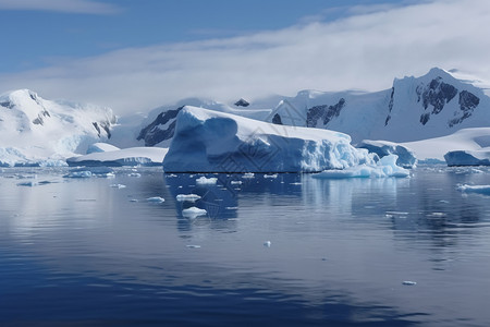 南极风光南极冰山美丽的风光背景
