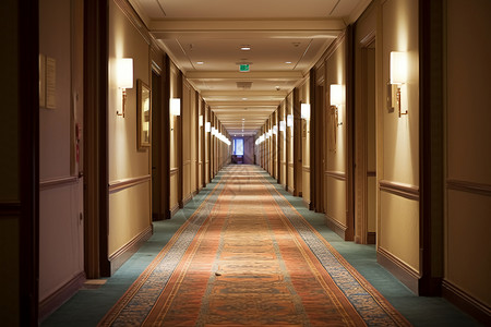 酒店门口酒店空旷的走廊设计图片