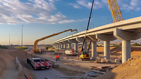 道路扩建项目施工现场图片