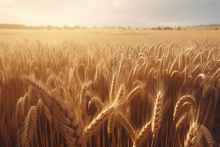 农田里的麦子背景图片