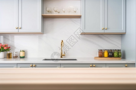 家居厨房橱柜背景高清图片