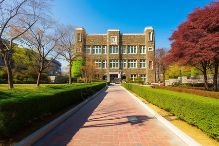 大学校园魔鬼的常春藤高清图片