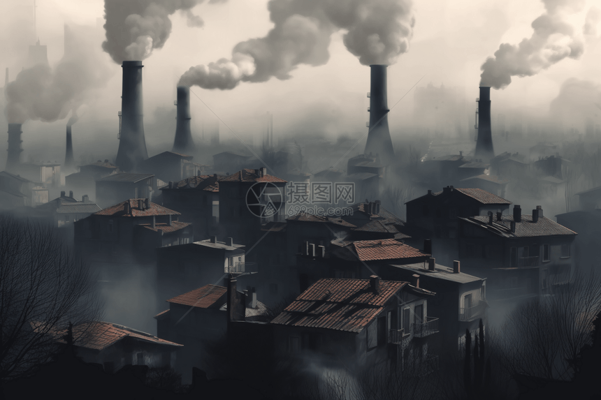 空气污染的住宅区图片