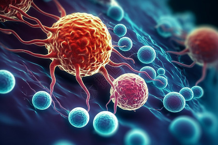 癌症细胞细菌分子背景图片