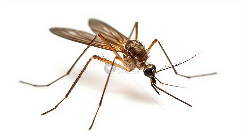 白色背景上的蚊子图片