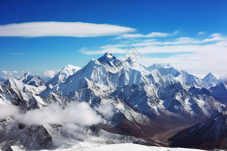 宏伟的珠穆朗玛峰背景图片